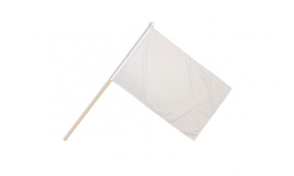 Plain White Hand Flags
